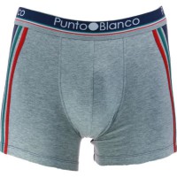 Boxer Chico Gris Algodón Punto Blanco