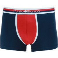 Boxer Chico Dos Colores Algodón Punto Blanco